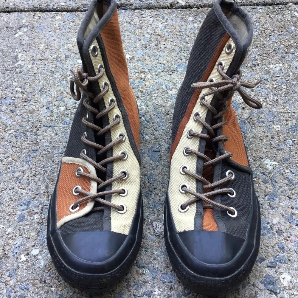 RARE CamperLab Mallorca 1975 Brown and Orange Twins Hi Sneakers